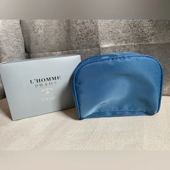 Prada L'Homme Blue Nylon MU Bag - Picture 2 of 5